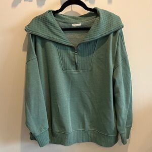 Maurices Sage Green Quarter-Zip Pullover